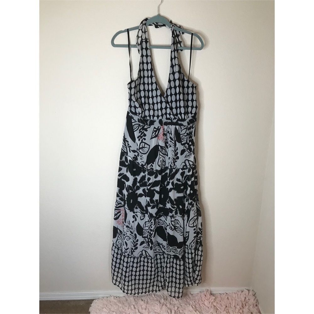 Lane Bryant mixed print maxi halter top dress‎